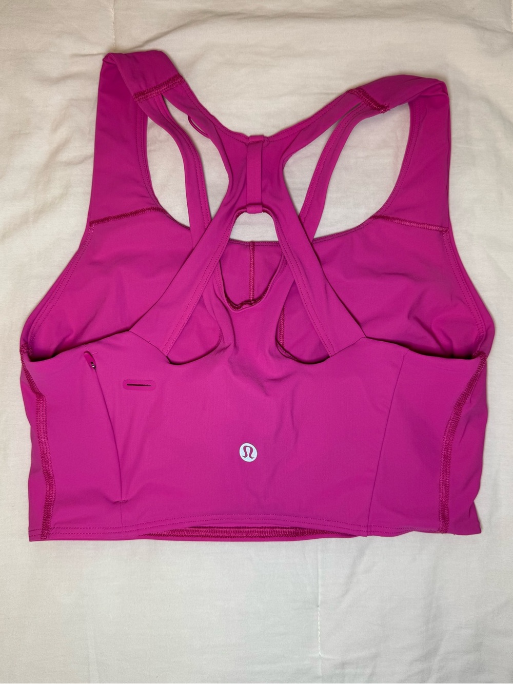 lululemon athletica Hot Pink Strappy Racerback Sports crop top